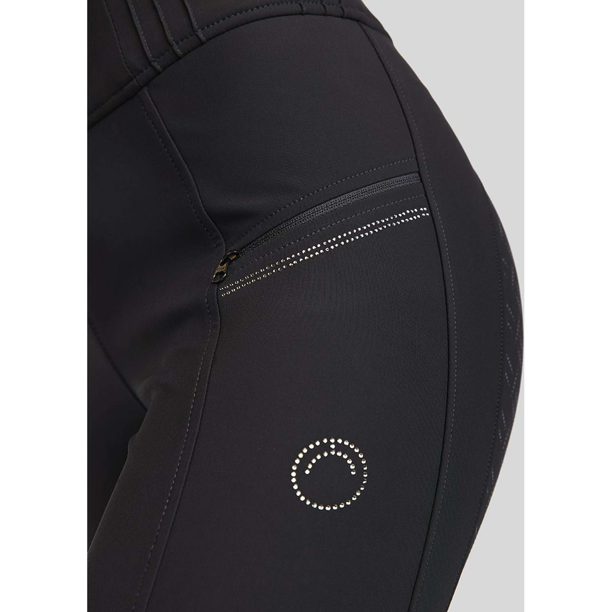 Montar Riding Legging MoRosie Pintucks Crystals Full Grip Black