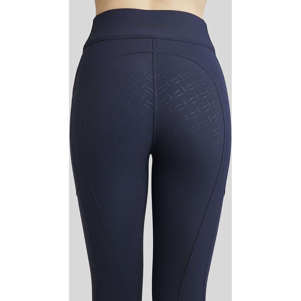 Montar Riding Legging MoRosie Pintucks Crystals Full Grip Dark Navy