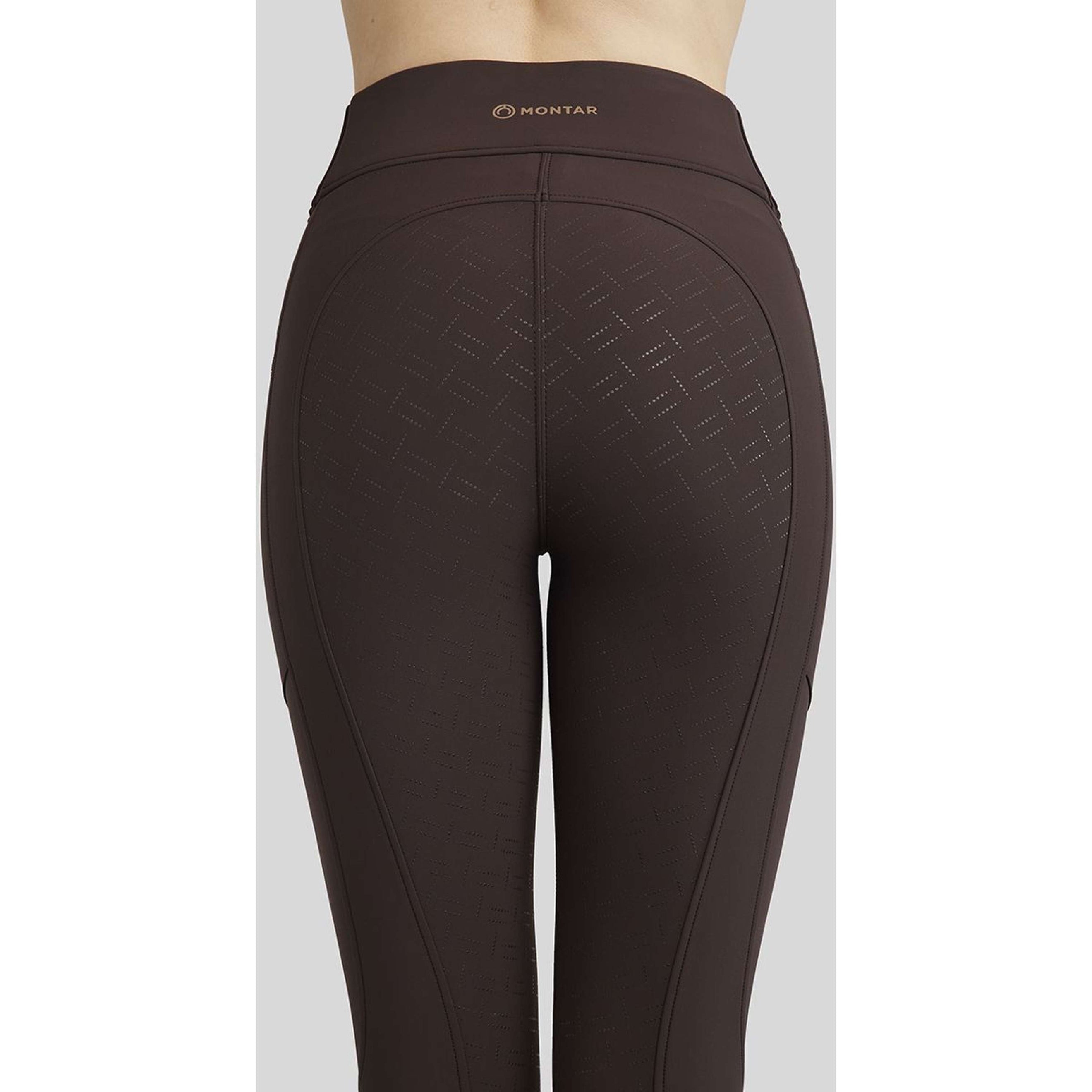 Montar Riding Legging MoRosie Pintucks Crystals Full Grip Brown