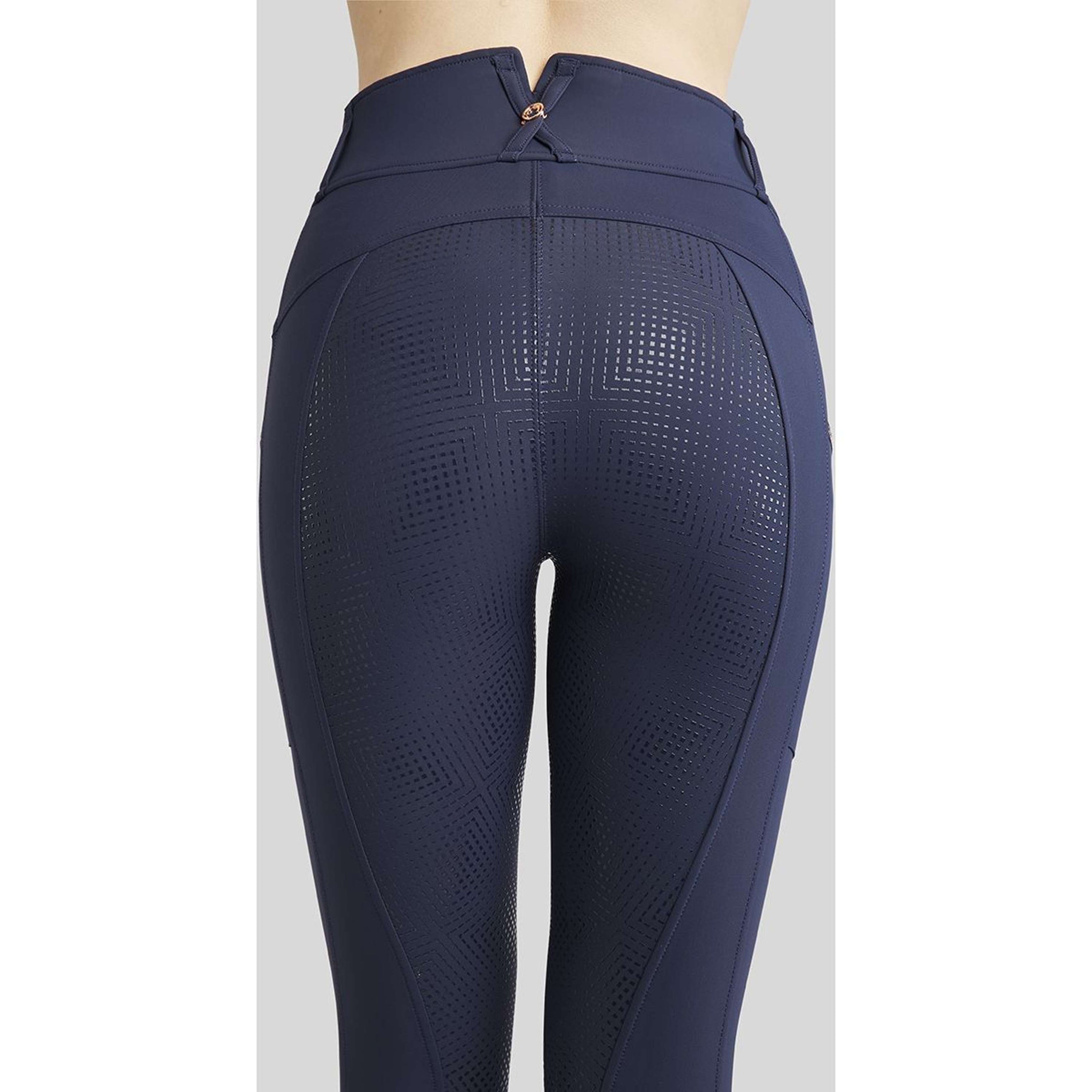 Montar Riding Legging Mirella Rosegold Crystals Full Grip Dark Navy