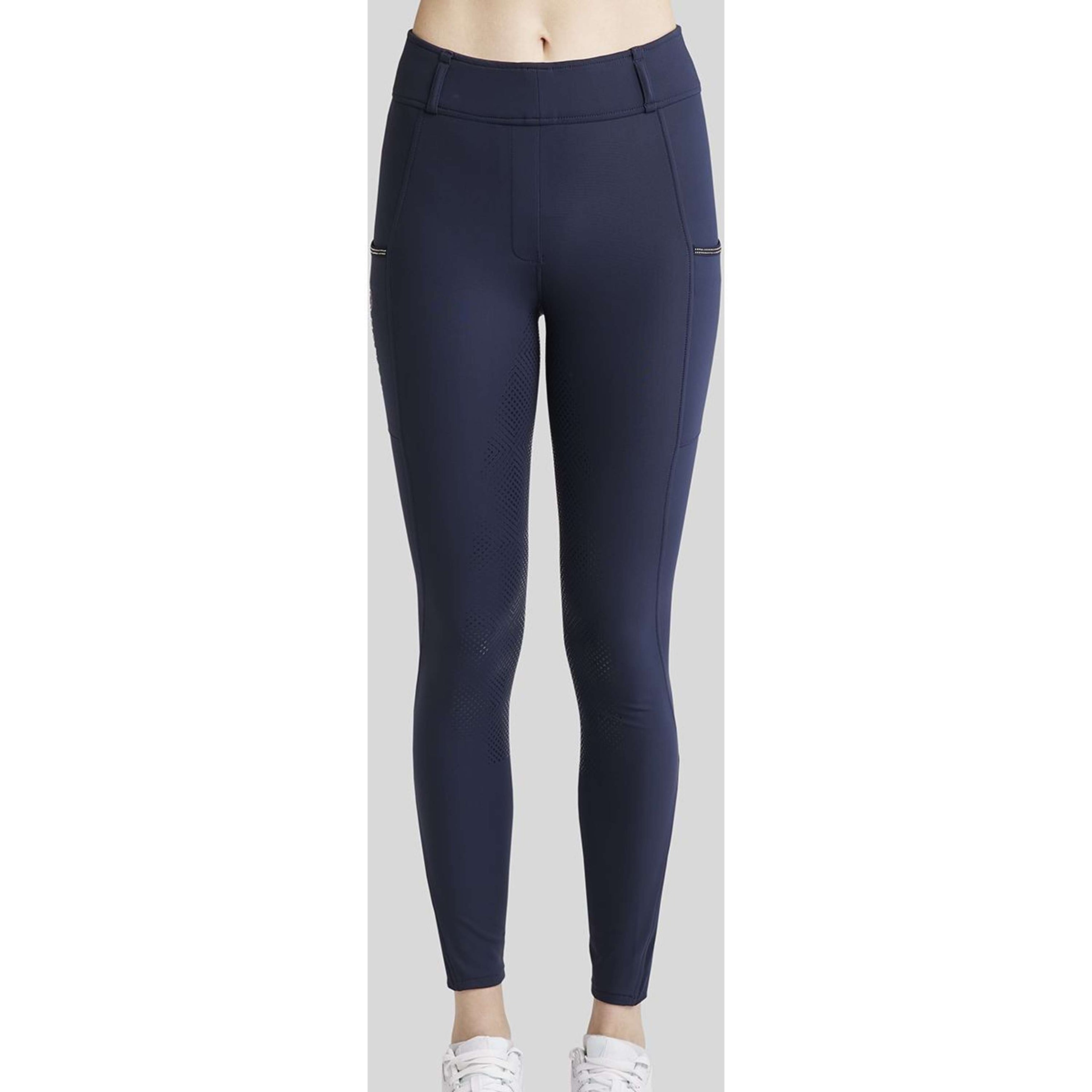 Montar Riding Legging Mirella Rosegold Crystals Full Grip Dark Navy