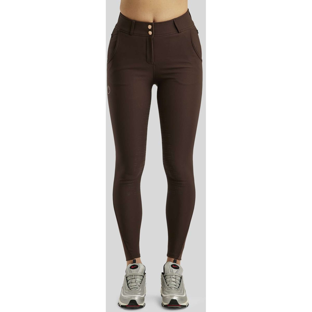 Montar Breeches Briella Rosegold Crystals Highwaist Full Grip Brown