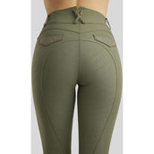 Montar Breeches Briella Rosegold Crystals Highwaist Full Grip Pine Green