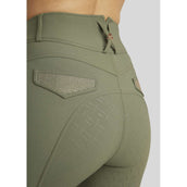 Montar Breeches Briella Rosegold Crystals Highwaist Full Grip Pine Green