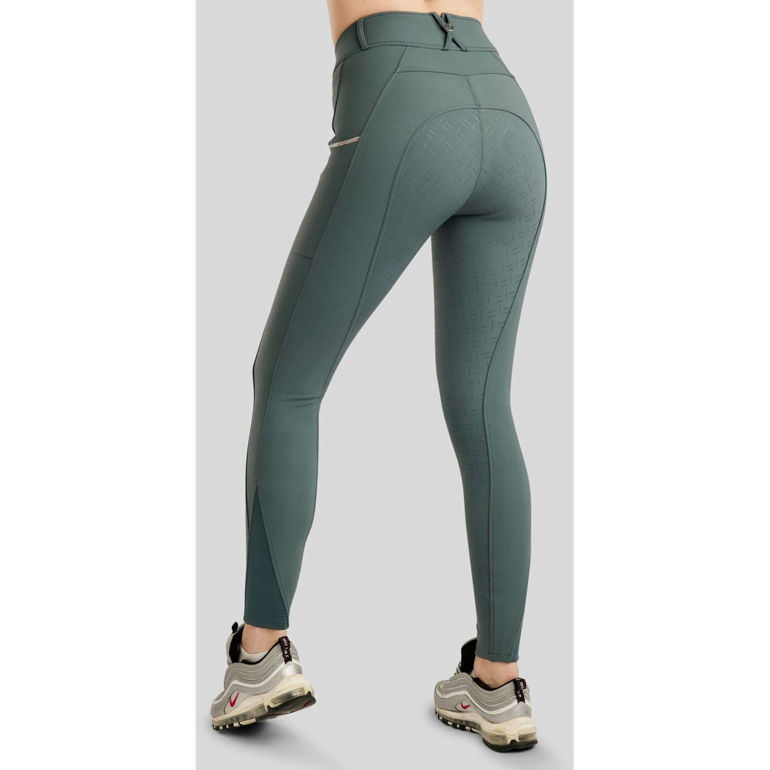 Montar Breeches MoLila Champagne Crystals Full Grip Jade