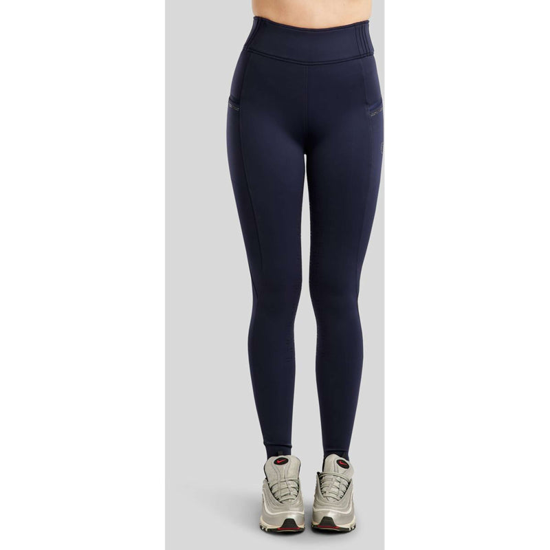 Montar Riding Legging MoPearl Pintuck Full Grip Navy