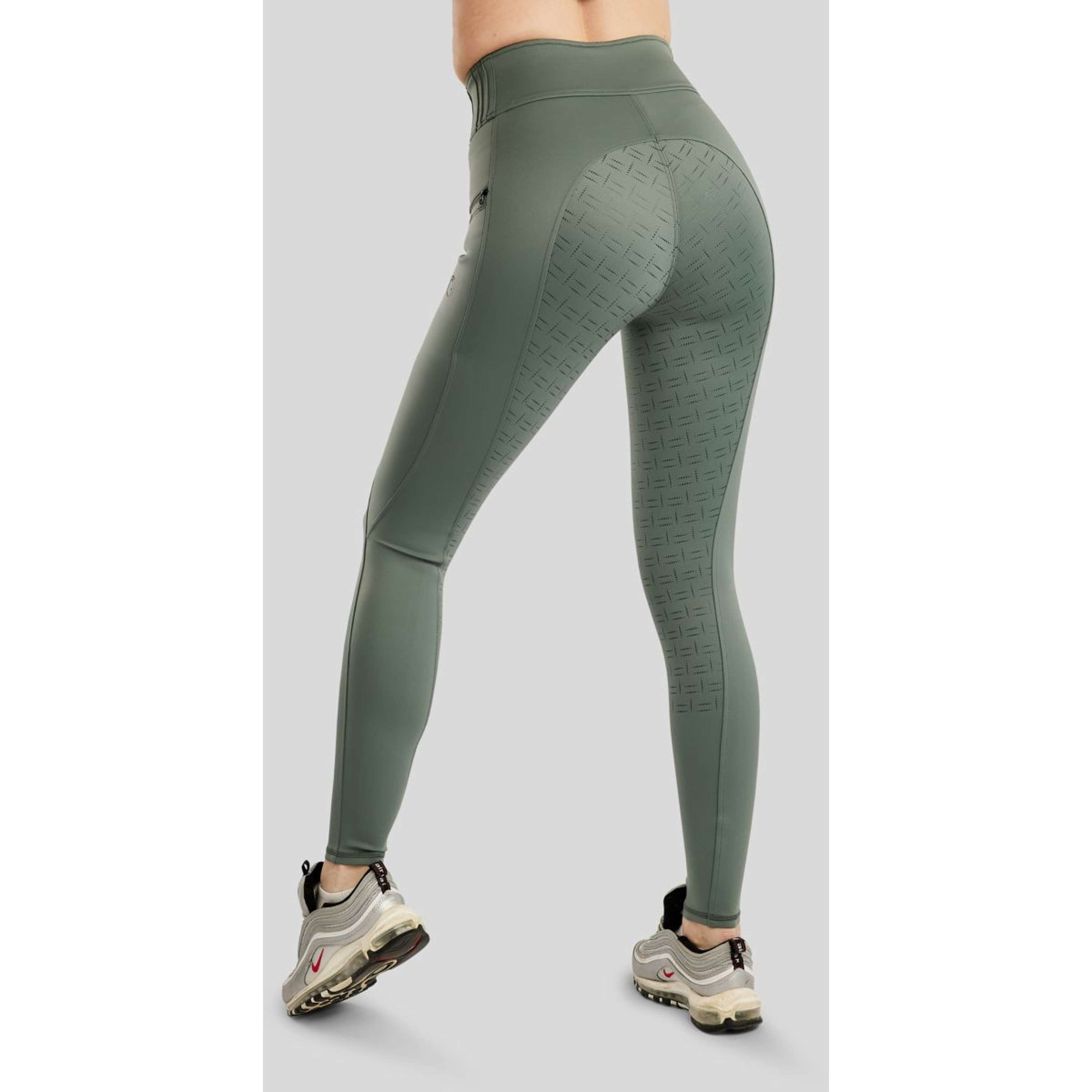 Montar Riding Legging MoPearl Pintuck Full Grip Jade