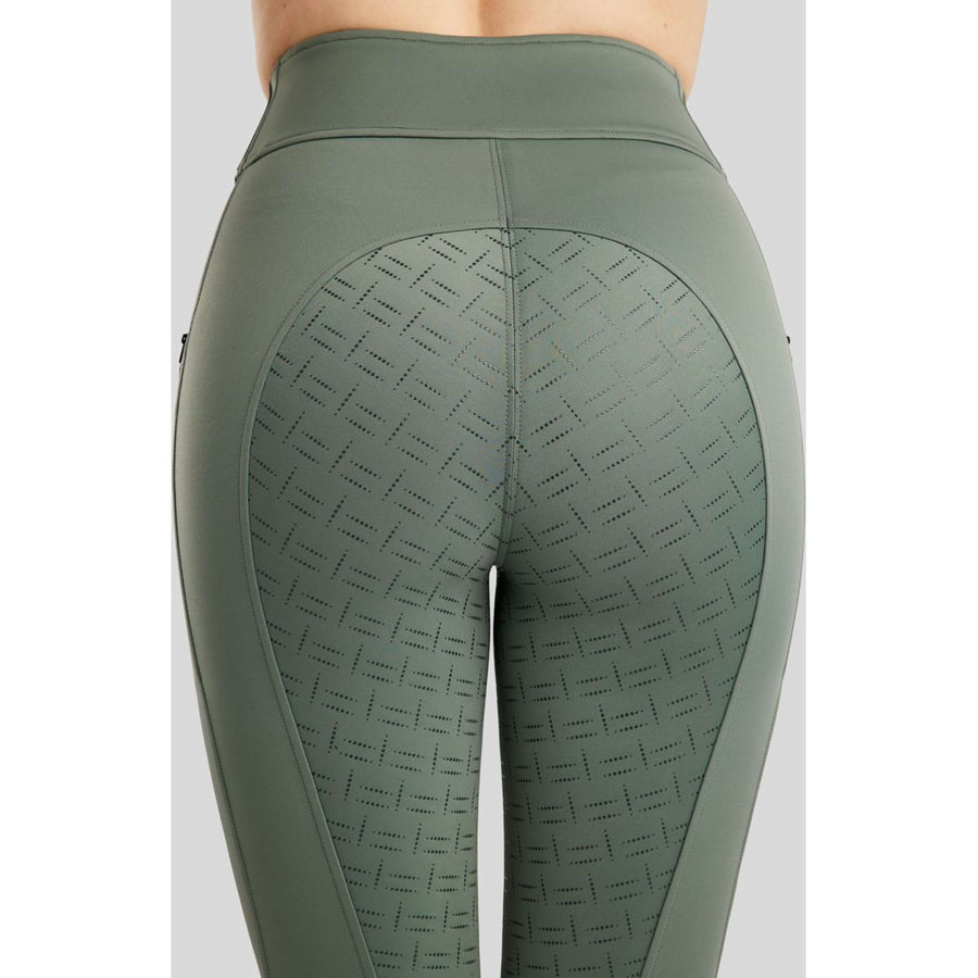 Montar Riding Legging MoPearl Pintuck Full Grip Jade