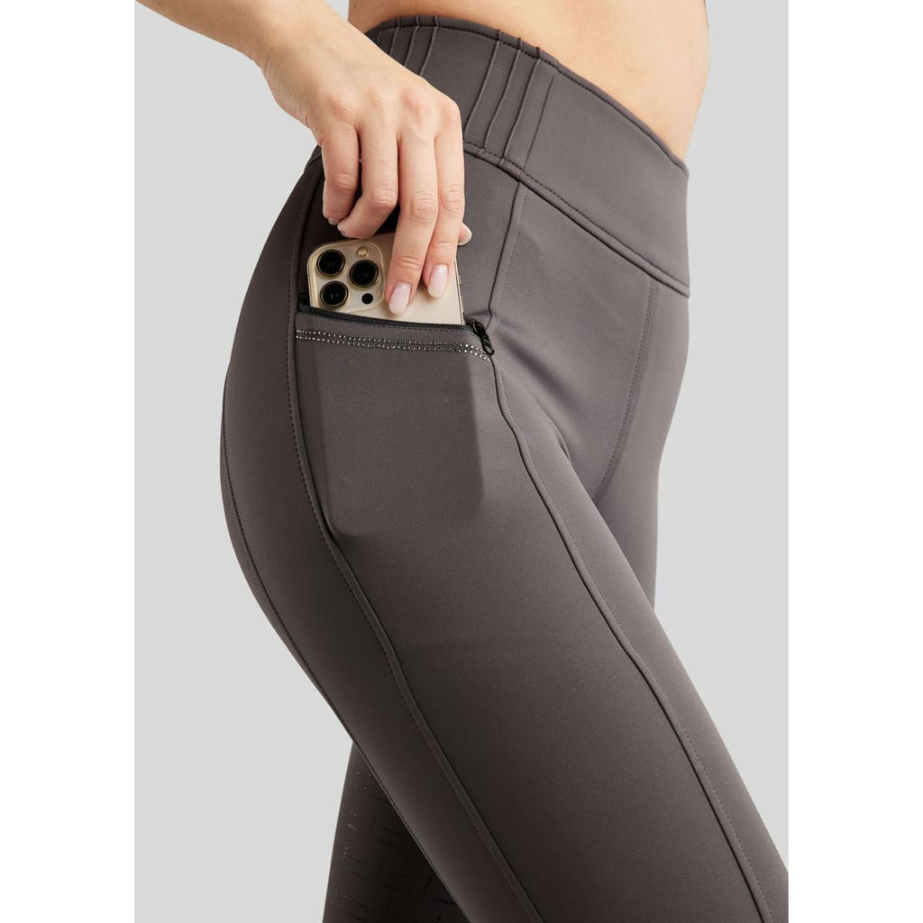 Montar Riding Legging MoPearl Pintuck Full Grip Slate Grey