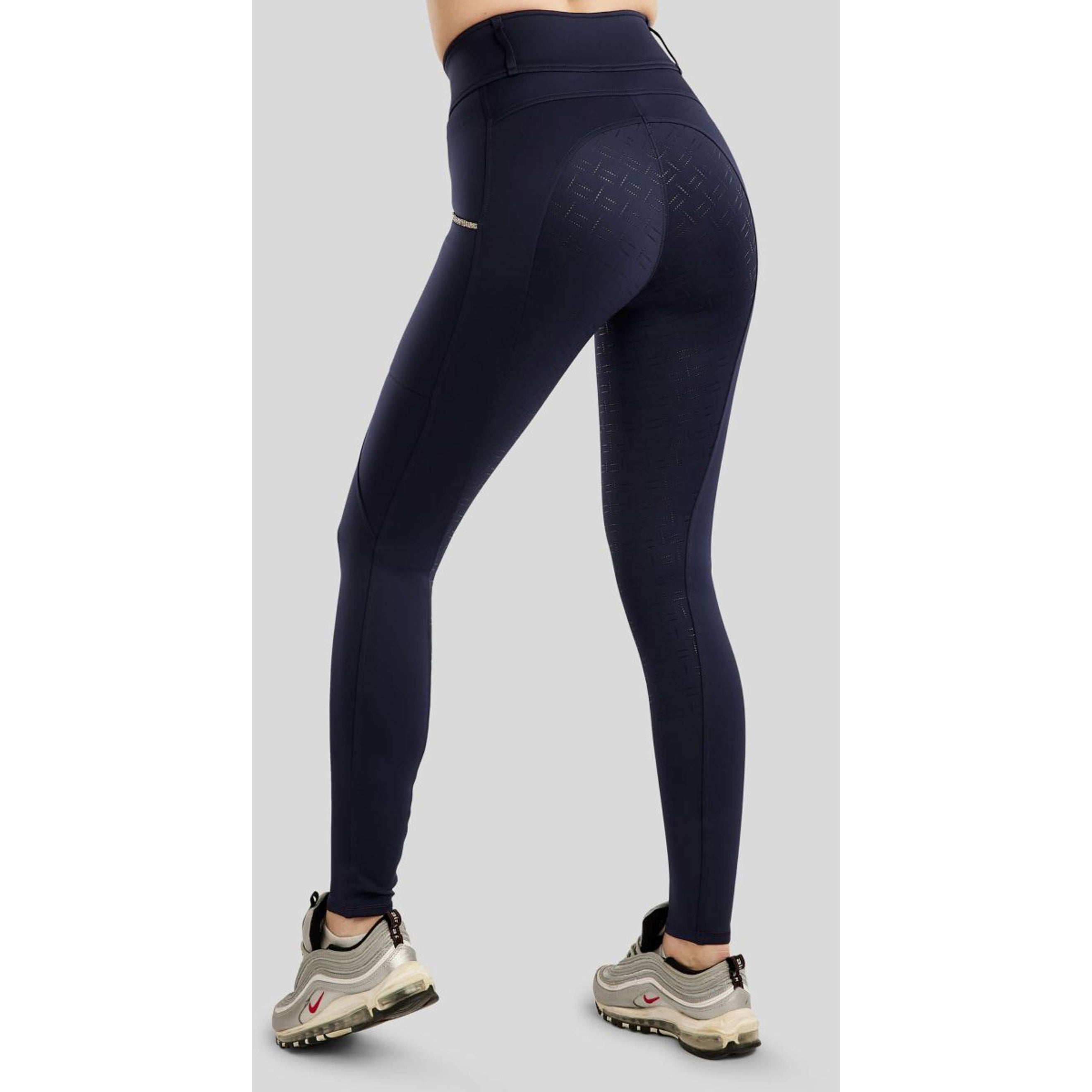Montar Riding Legging MoLila Champagne Crystals Full Grip Navy