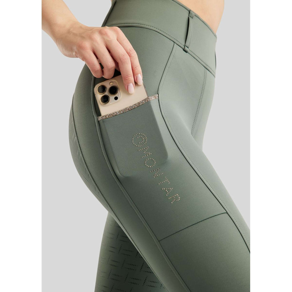 Montar Riding Legging MoLila Champagne Crystals Full Grip Jade