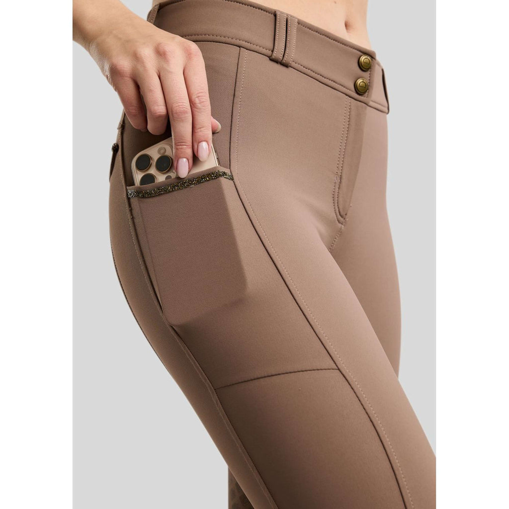 Montar Breeches MoVeronica Golden Quartz Full Grip Nougat Brown