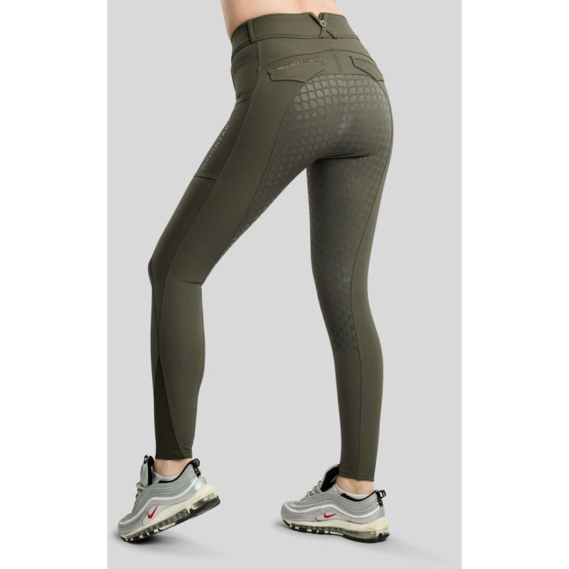 Montar Breeches MoVeronica Golden Quartz Full Grip Forest Green