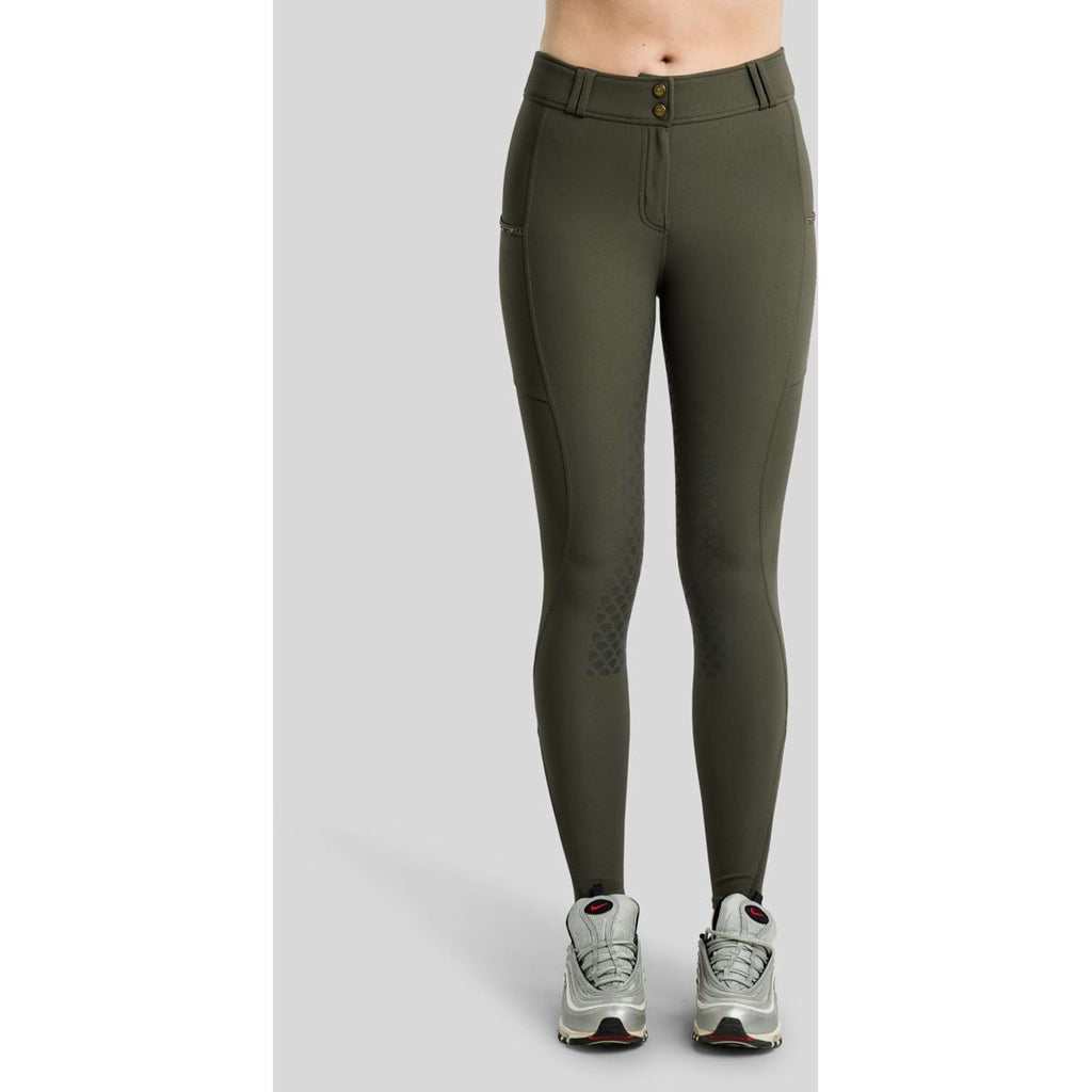 Montar Breeches MoVeronica Golden Quartz Full Grip Forest Green