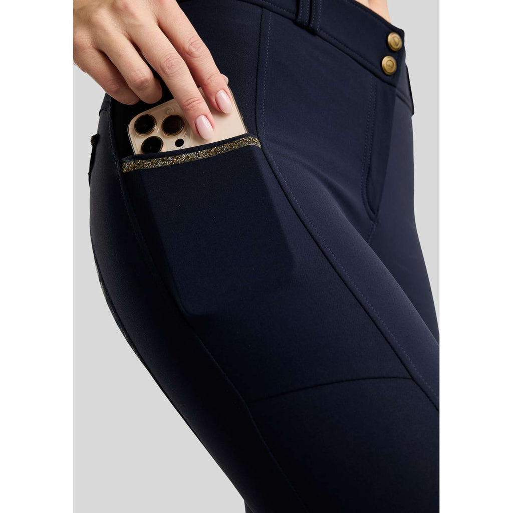 Montar Breeches MoVeronica Golden Quartz Full Grip Navy