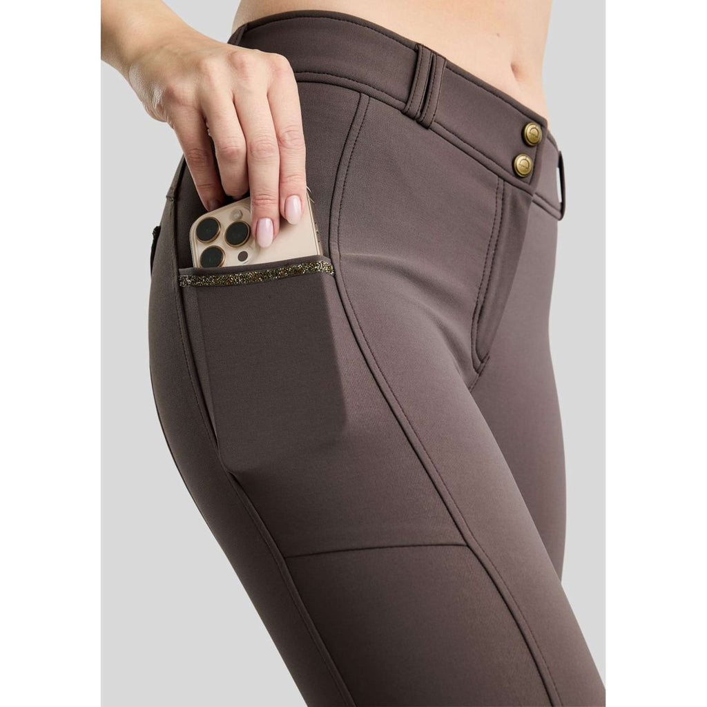 Montar Breeches MoVeronica Golden Quartz Full Grip Black Peony