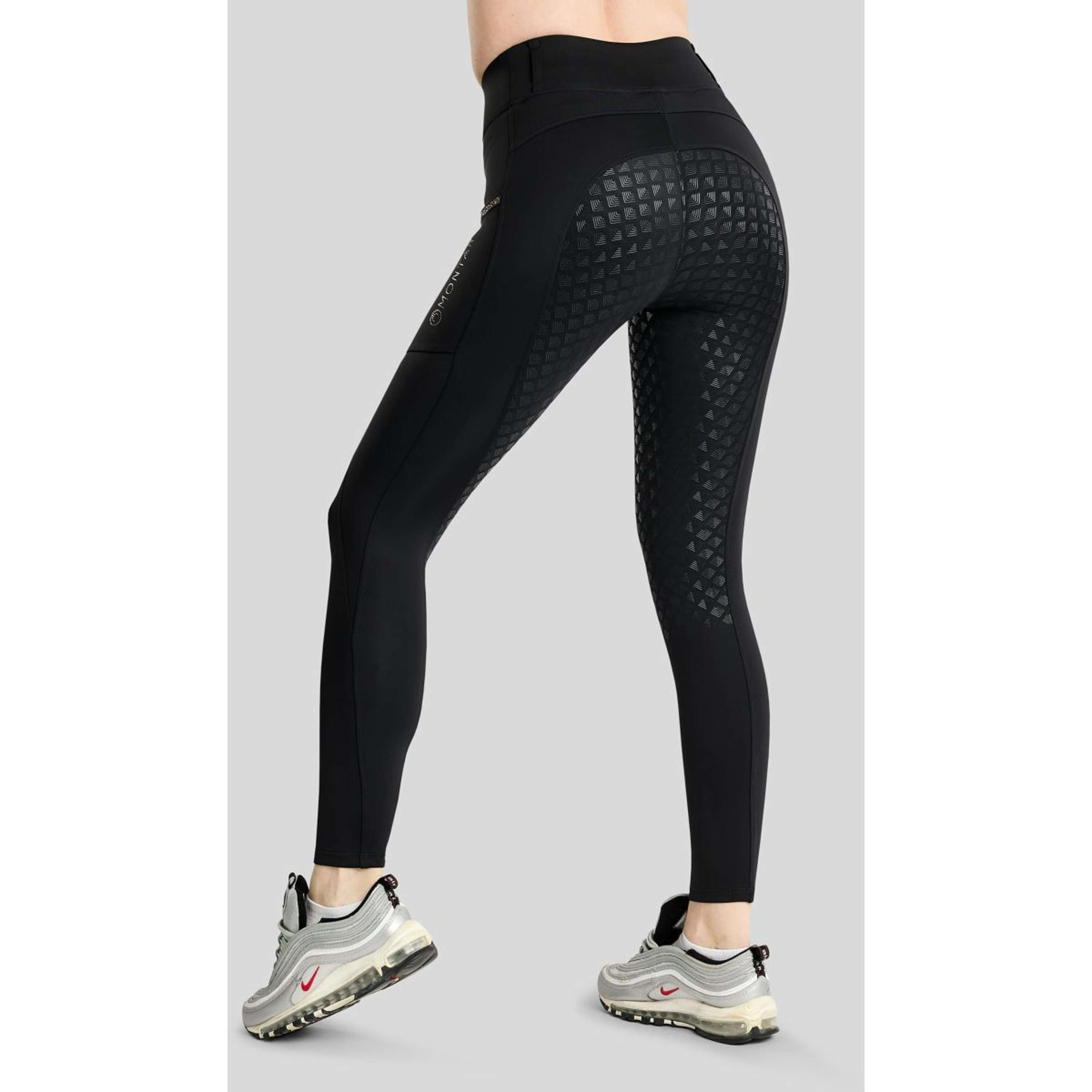 Montar Thermo Riding Leggings MoVeronica Golden Quartz Full Grip Black