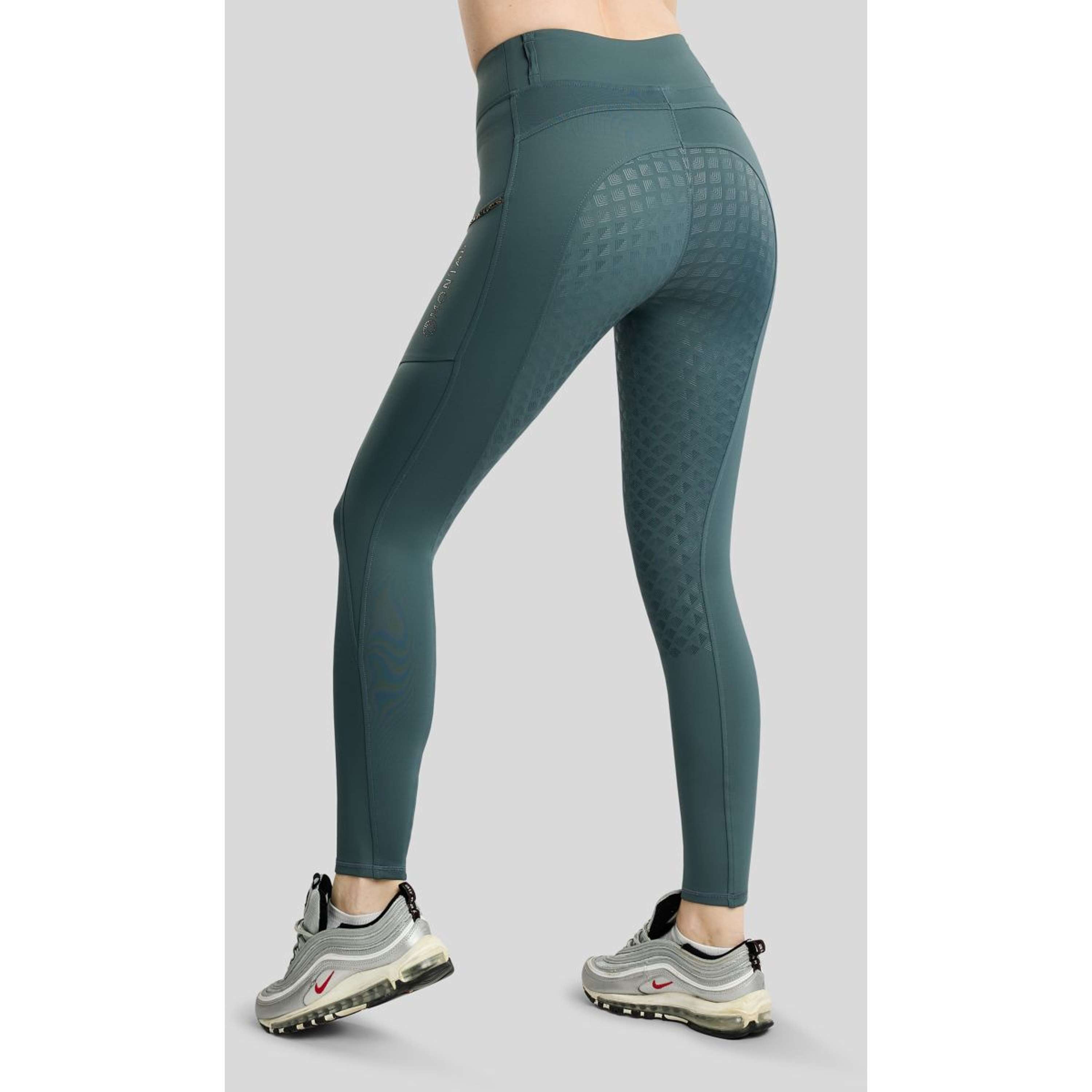 Montar Thermo Riding Leggings MoVeronica Golden Quartz Full Grip Dark Slate