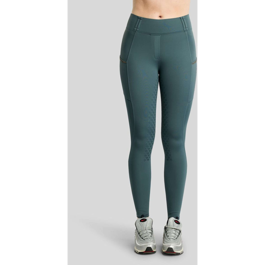 Montar Thermo Riding Leggings MoVeronica Golden Quartz Full Grip Dark Slate