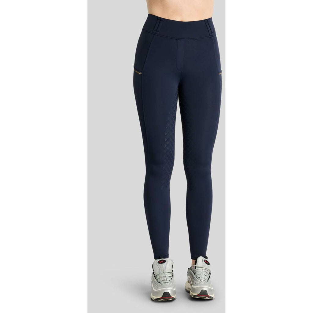 Montar Thermo Riding Leggings MoVeronica Golden Quartz Full Grip Navy