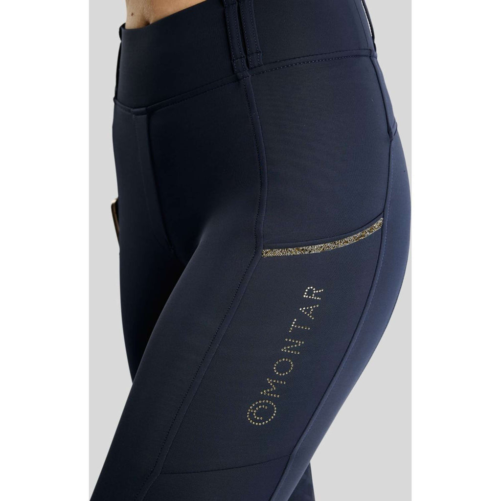 Montar Thermo Riding Leggings MoVeronica Golden Quartz Full Grip Navy