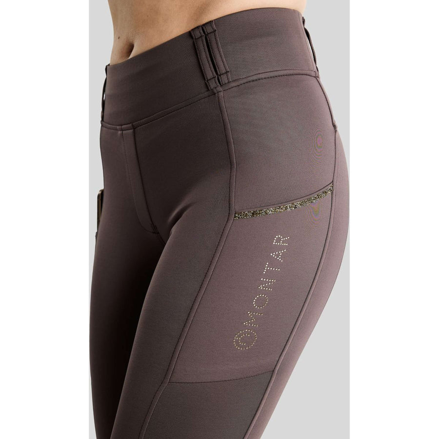 Montar Thermo Riding Leggings MoVeronica Golden Quartz Full Grip Black Peony