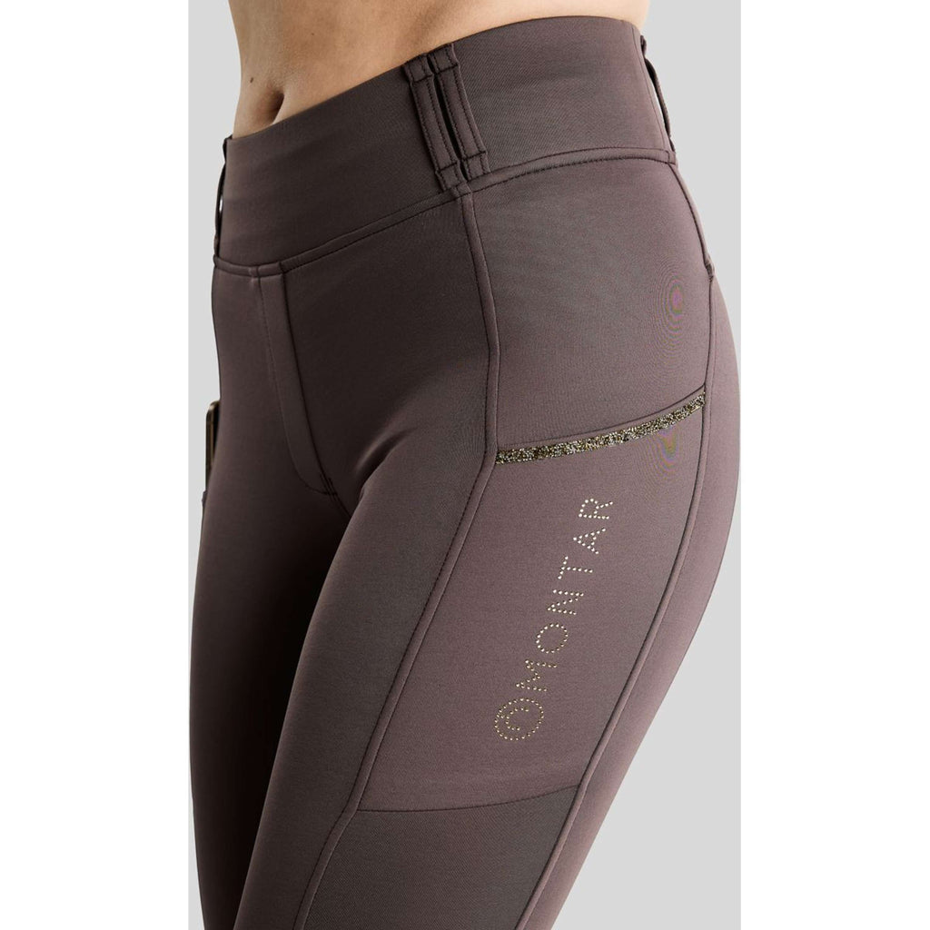 Montar Thermo Riding Leggings MoVeronica Golden Quartz Full Grip Black Peony