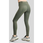 Montar Thermo Riding Leggings MoAddie Hybrid Gun Metal Logo Full Grip Forest Green
