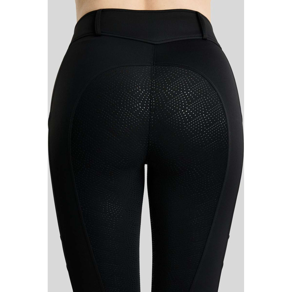 Montar Thermo Riding Leggings MoAddie Hybrid Gun Metal Logo Full Grip Black