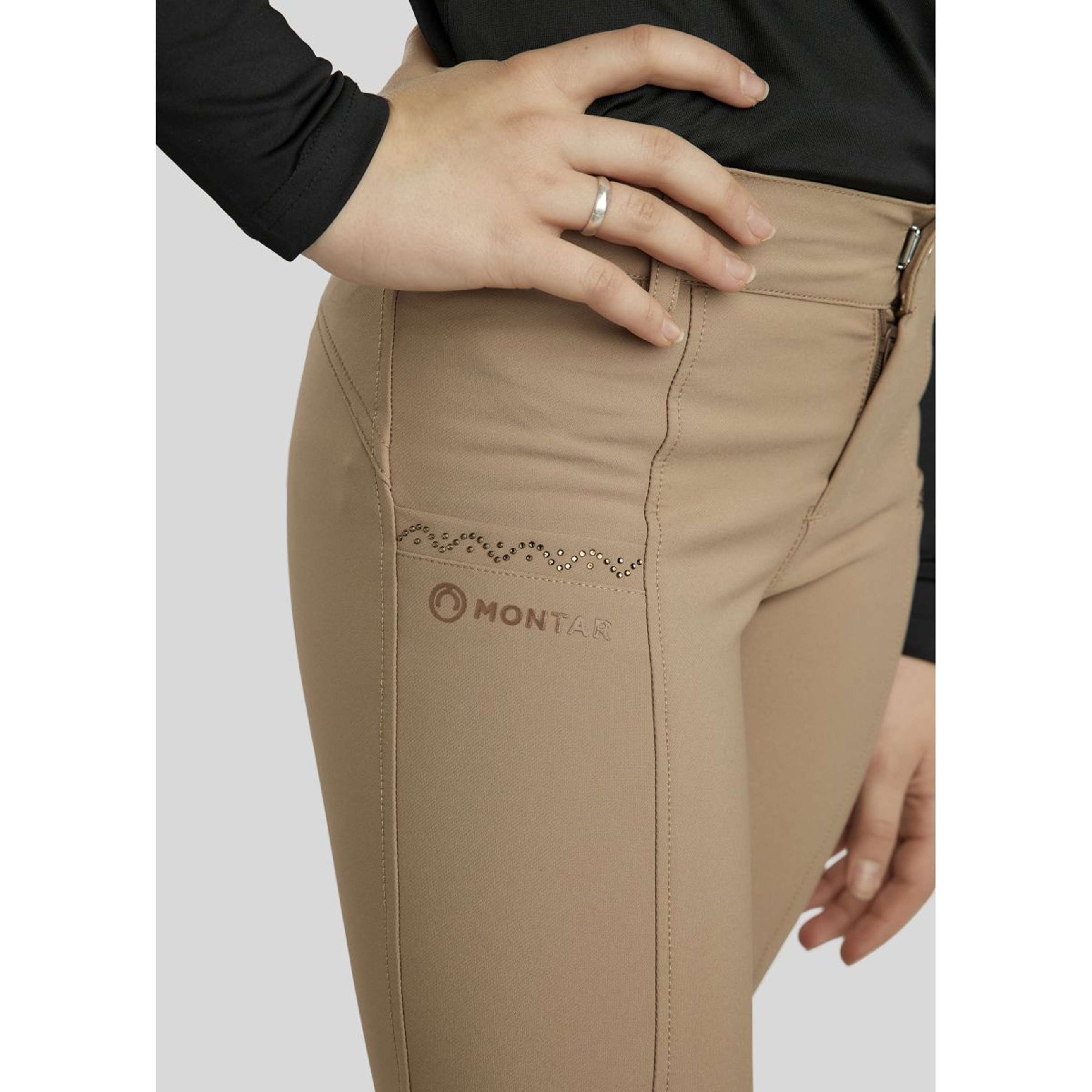 Montar Breeches Crystal Junior Full Grip Latte