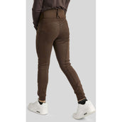 Montar Riding Legging Rosegold Logo Junior Full Grip Brown