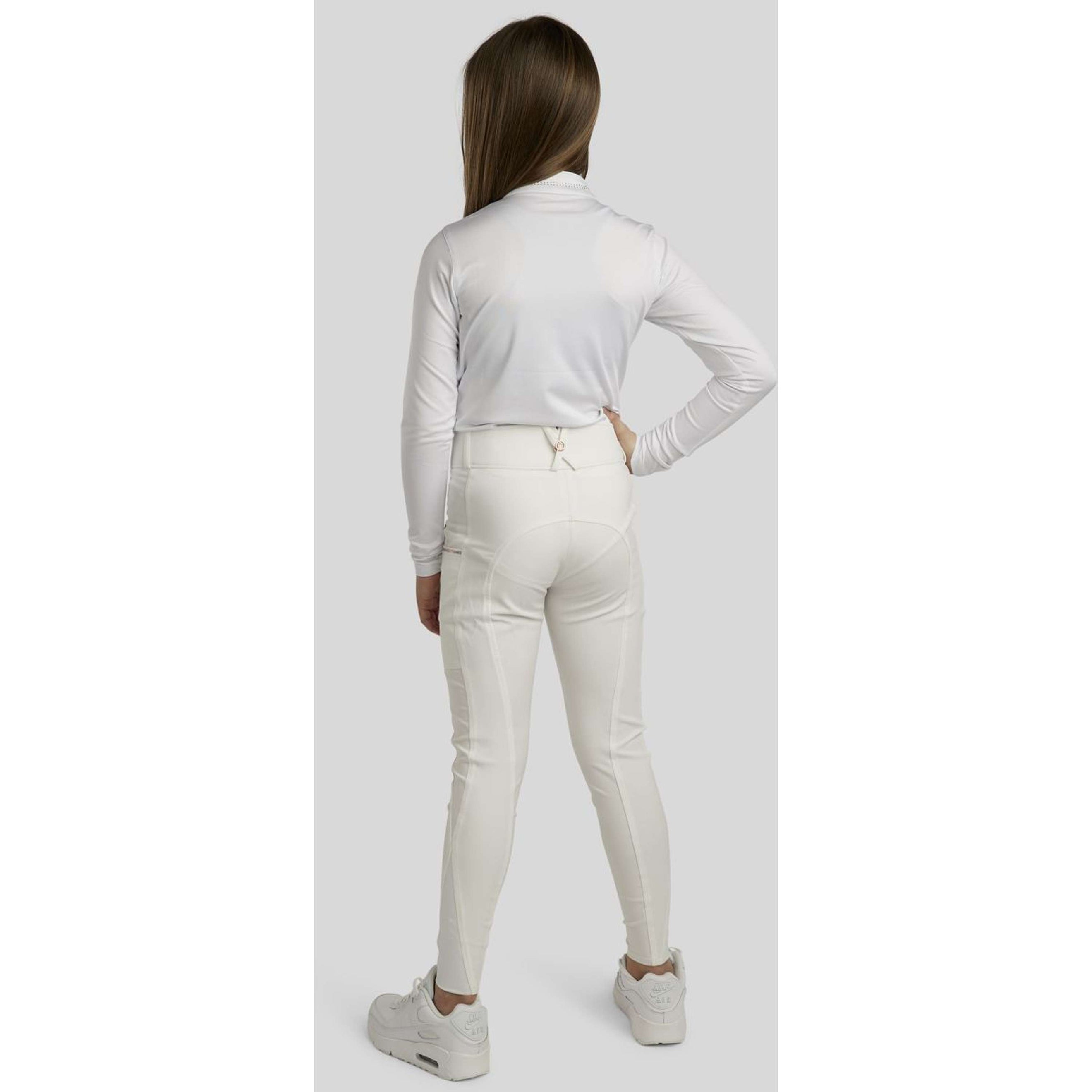 Montar Breeches Rosegold Print Junior Full Grip White