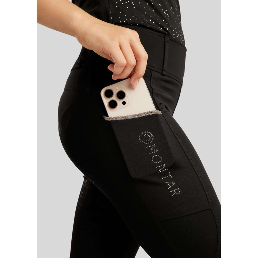 Montar Riding Legging MoLila Champagne Crystals Junior Black