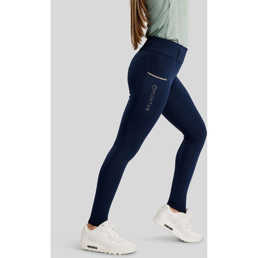 Montar Riding Legging MoLila Champagne Crystals Junior Navy