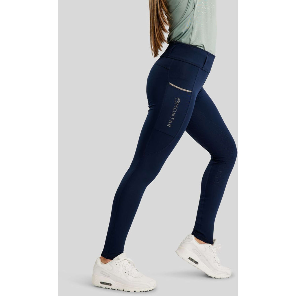 Montar Riding Legging MoLila Champagne Crystals Junior Navy
