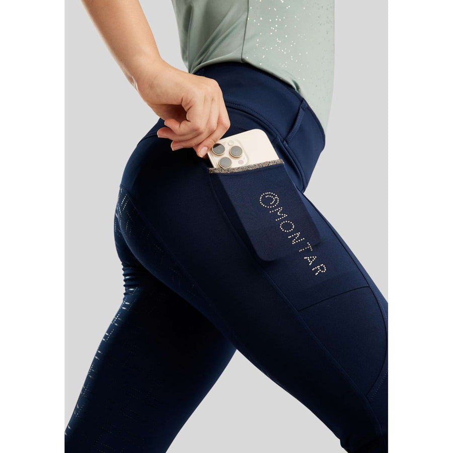 Montar Riding Legging MoLila Champagne Crystals Junior Navy