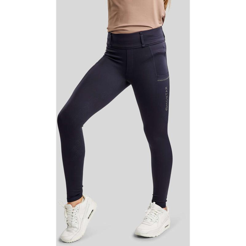 Montar Riding Legging MOEverlisa Kids Full Grip Navy