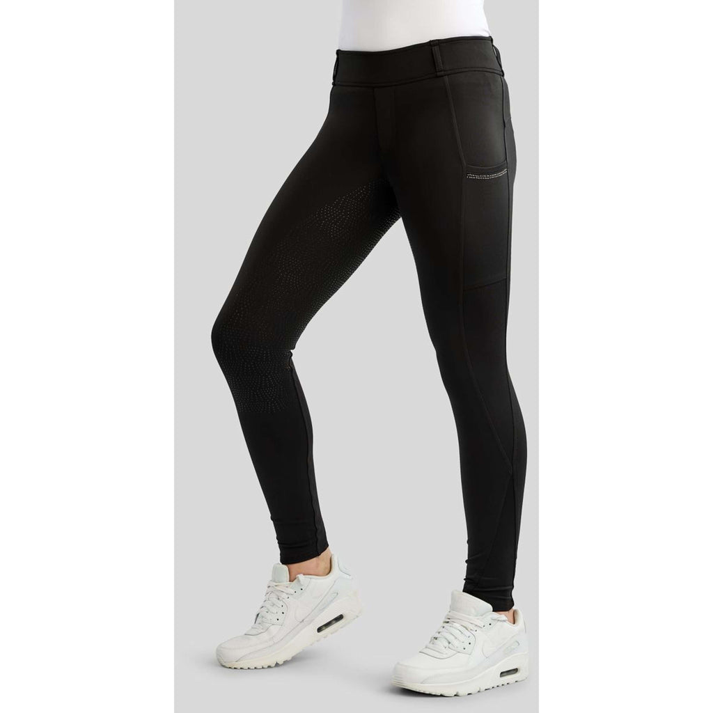 Montar Riding Legging MoEverline Hybrid Golden Quartz Crystals Kids Full Grip Black