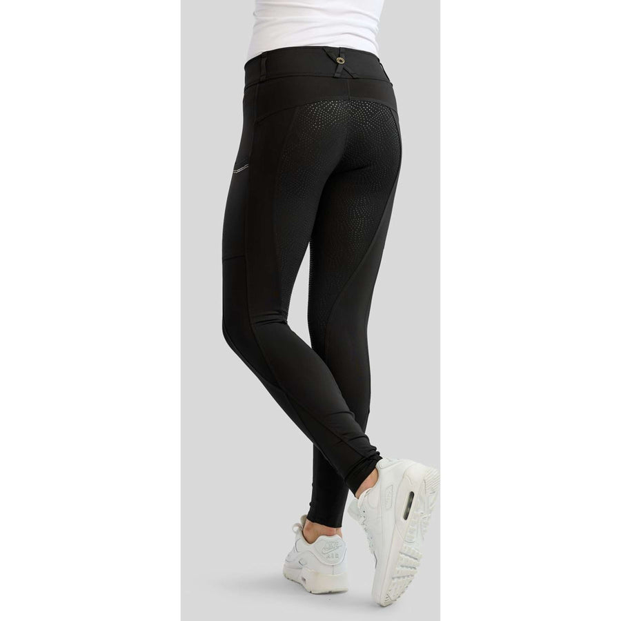 Montar Riding Legging MoEverline Hybrid Golden Quartz Crystals Kids Full Grip Black