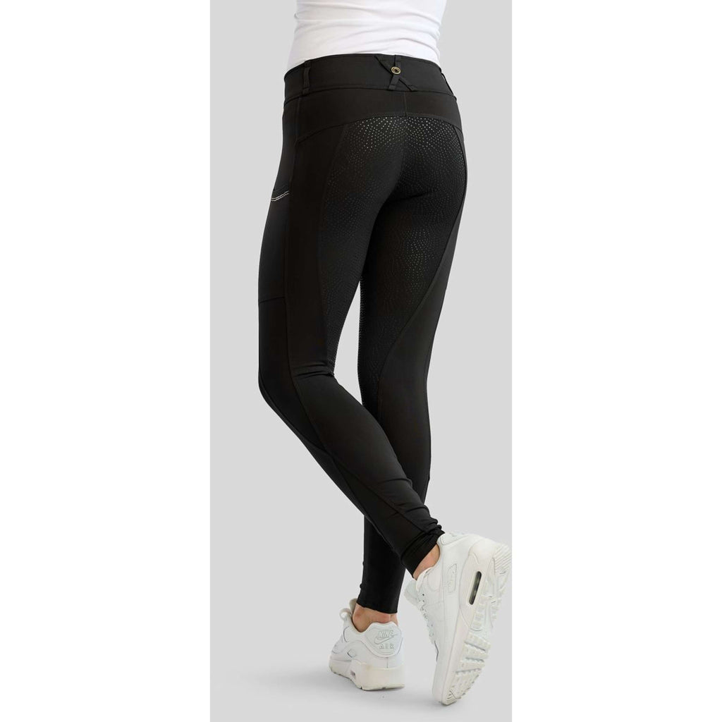 Montar Riding Legging MoEverline Hybrid Golden Quartz Crystals Kids Full Grip Black