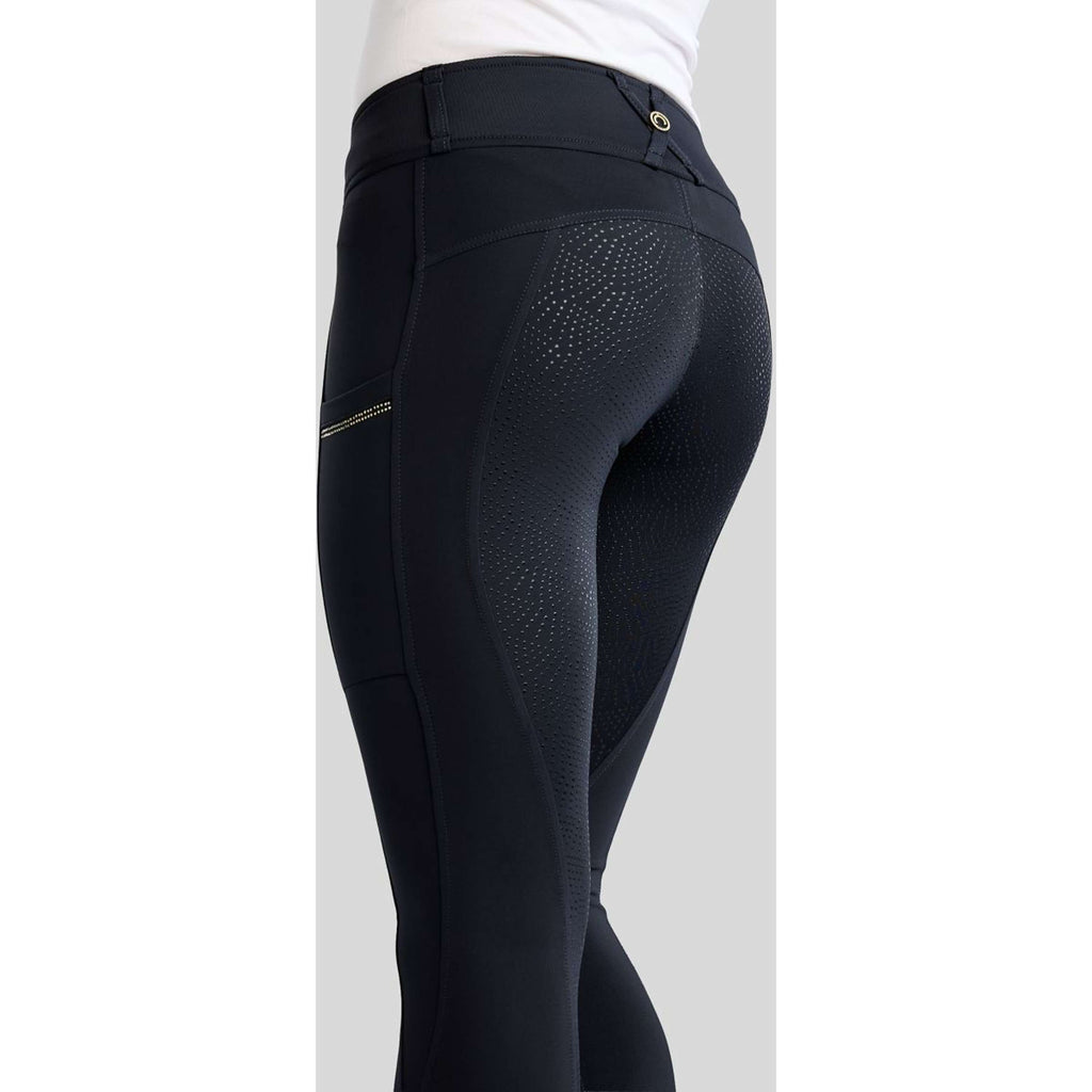 Montar Riding Legging MoEverline Hybrid Golden Quartz Crystals Kids Full Grip Navy