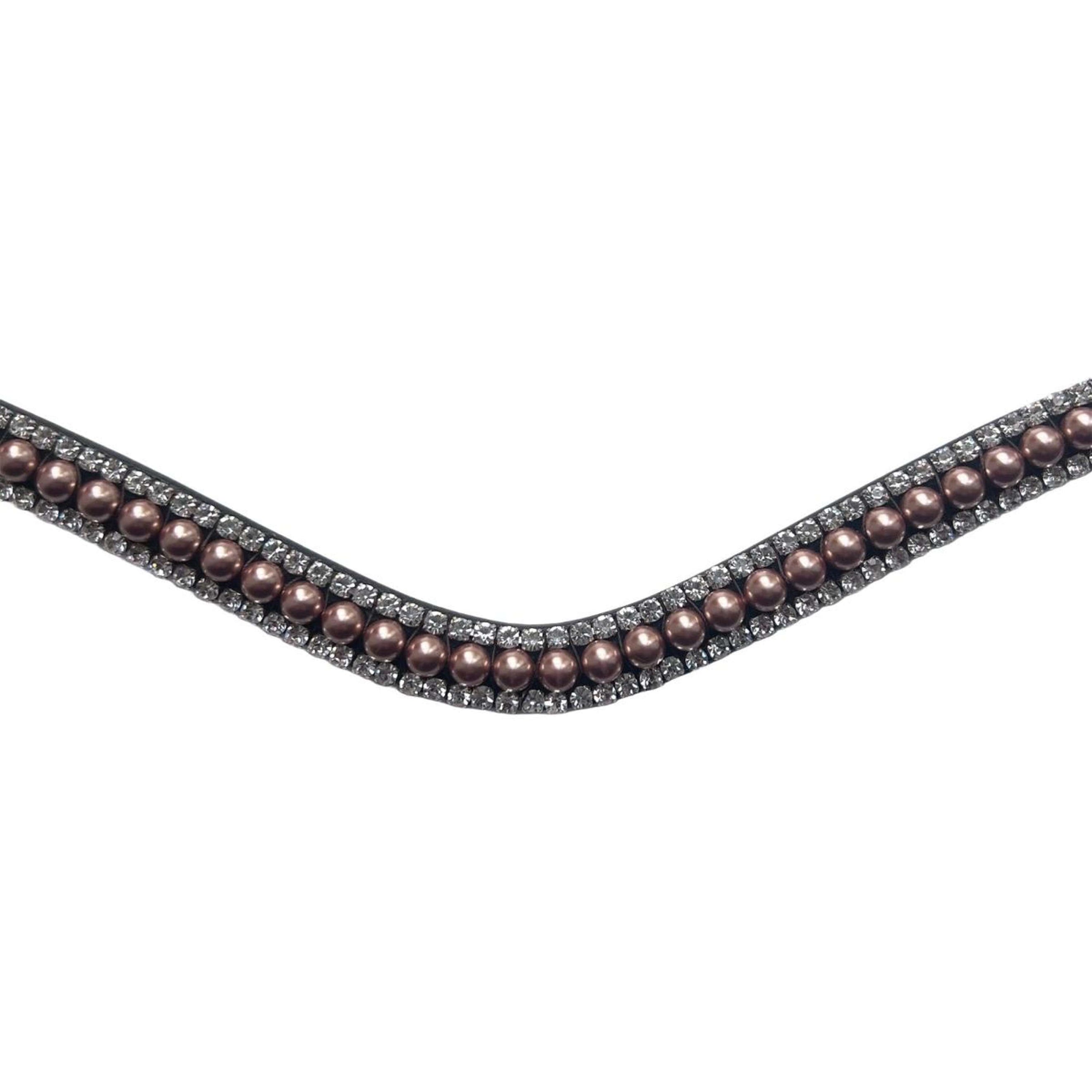 Montar Browband Rosegold Pearls Black