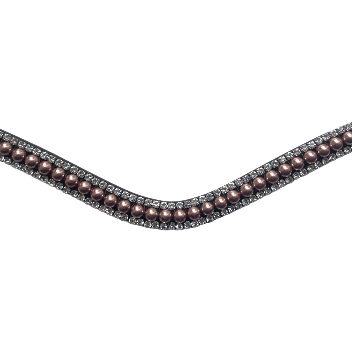 Montar Browband Rosegold Pearls Brown