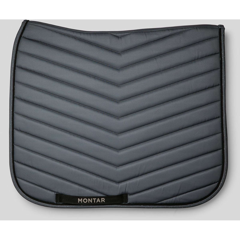 Montar Saddlepad Fair Gun Metal Crystals Dressage Grey