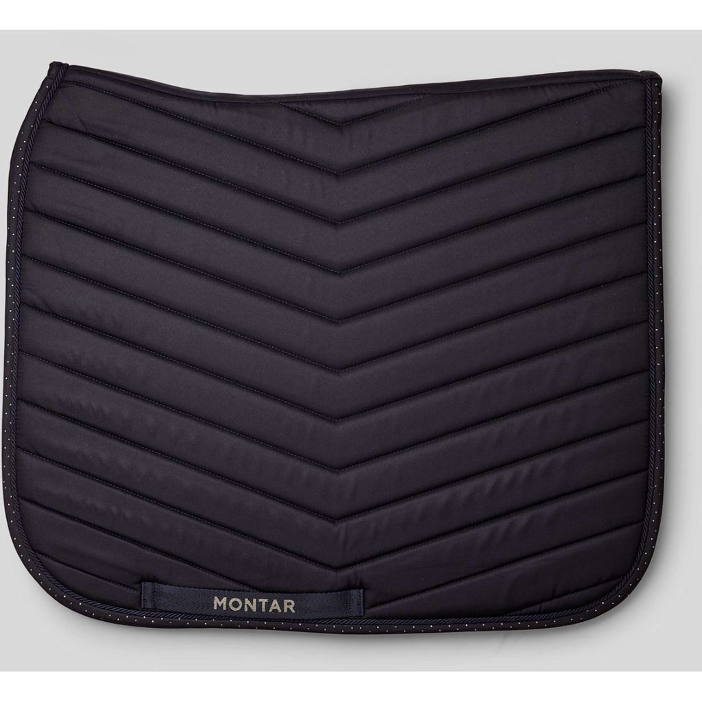 Montar Saddlepad Fair Gun Metal Crystals Dressage Navy
