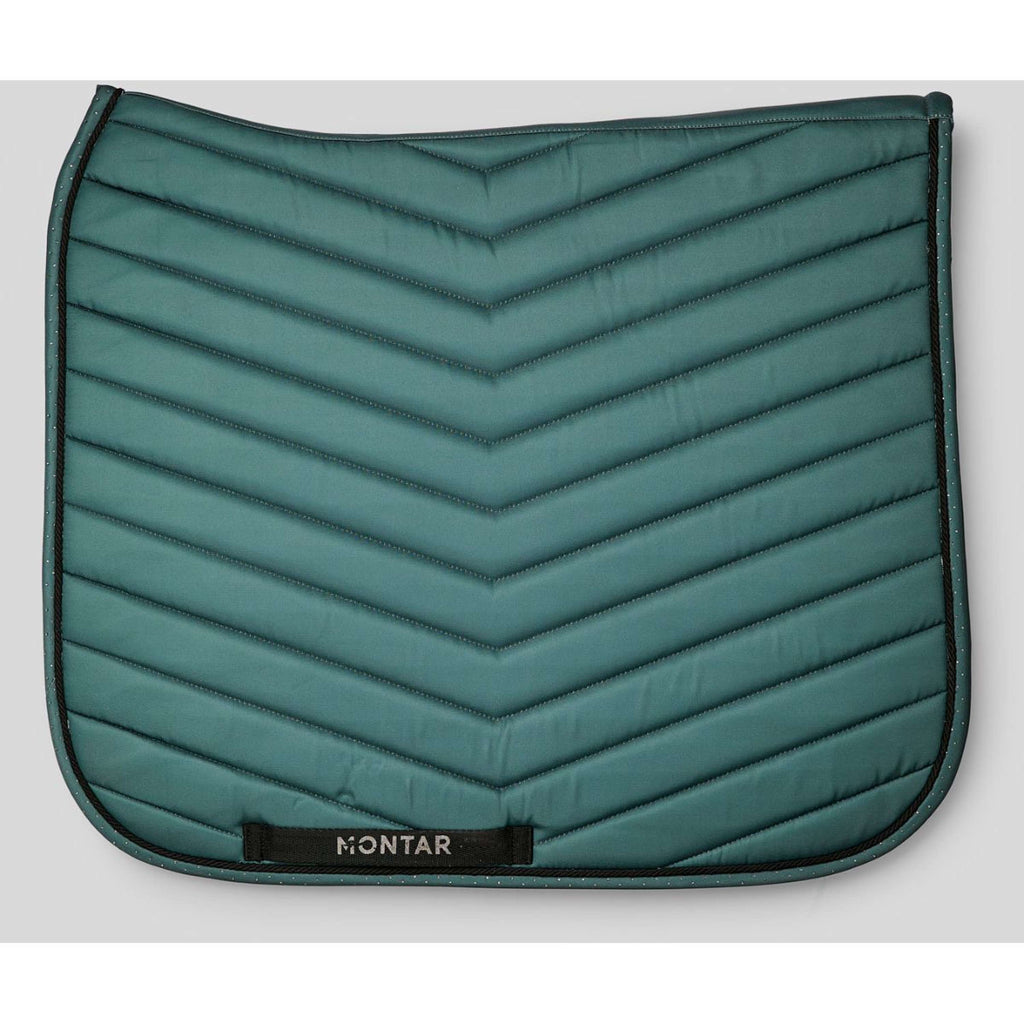 Montar Saddlepad Fair Gun Metal Crystals Dressage Jade