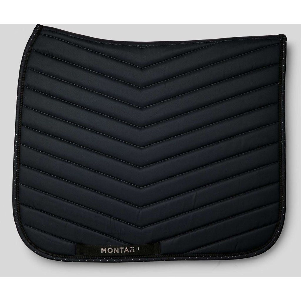 Montar Saddlepad Fair Gun Metal Crystals Dressage Slate Grey