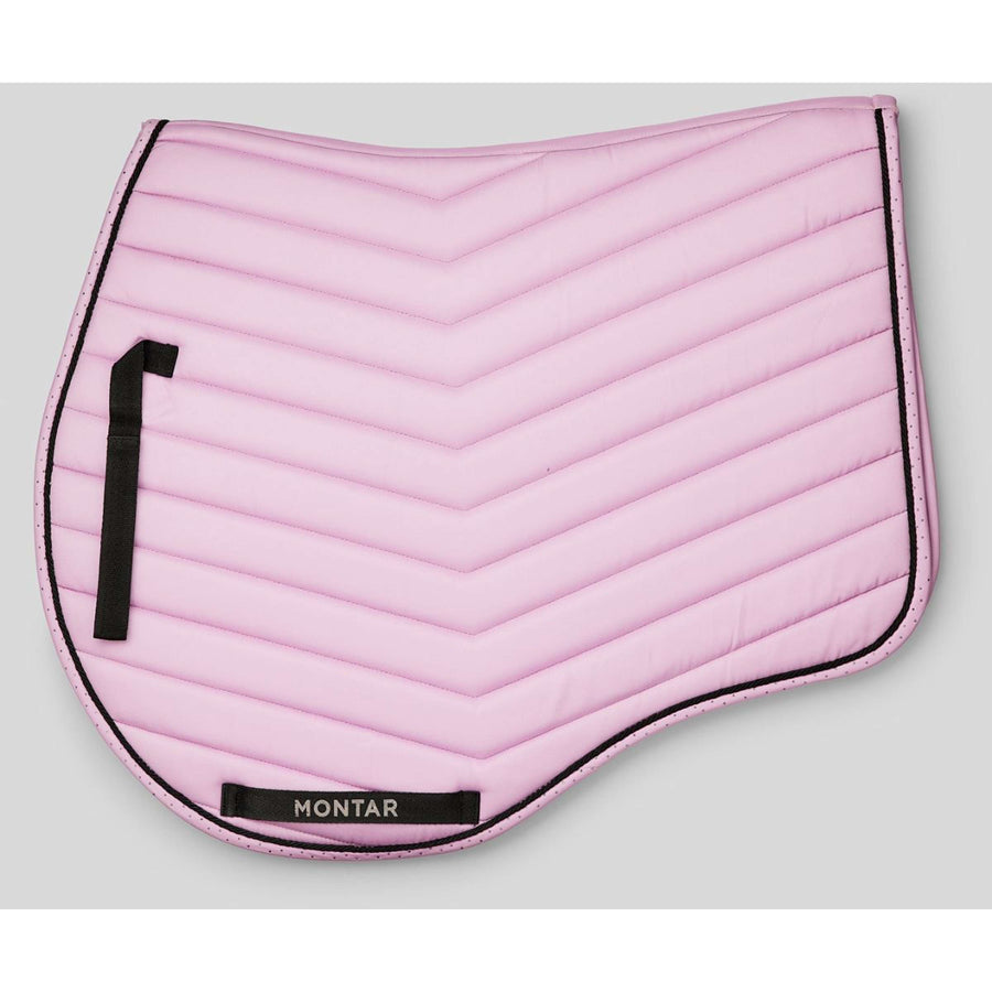 Montar Saddlepad Fair Gun Metal Crystals Jumping Candy Pink