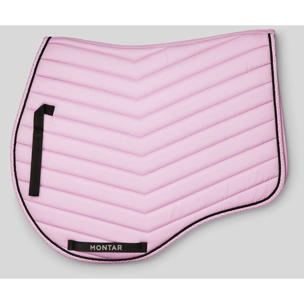 Montar Saddlepad Fair Gun Metal Crystals Jumping Candy Pink