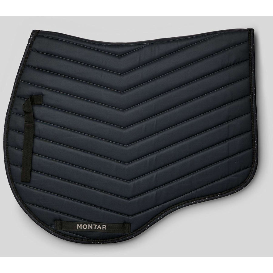 Montar Saddlepad Fair Gun Metal Crystals Jumping Slate Grey